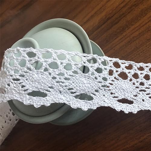 5 Meters Spitzenband Vintage, Zierband, Spitze Stoff, Spitzenborte für Nähen, SpitzenbäNder Weiß, Dekoband Spitze, Spitzenband Schmal, Lace Ribbon, Spitzenband Nähen, Weiß [Breite 4cm] von JekyTMP