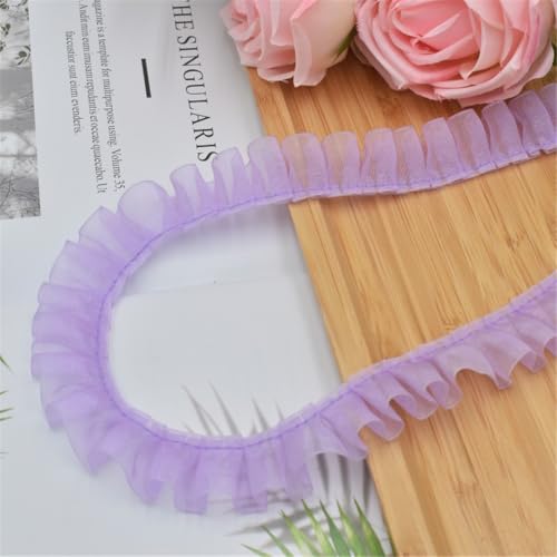 8 Meters 25 mm Dekorative Spitzenband, Spitzenborte, Zierborte, Dekoband, Borten BäNder, Spitzenstoff, Lace Ribbon, Bortenband, Geschenkband, HäKelband, Spitzenbesatz zum Nähen,DIY Basteln (Orchidee) von JekyTMP