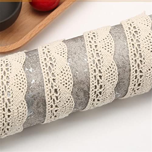 JekyTMP 10 Meters Spitzenband Vintage, Spitze Bänder, Zierband, Spitzenstoff, Spitzenborte, Lace Roll, Stofspitze, DekobäNder, Spitzenband NäHen, SpitzenbäNder Meterware, H Creme [Breite 2cm] von JekyTMP