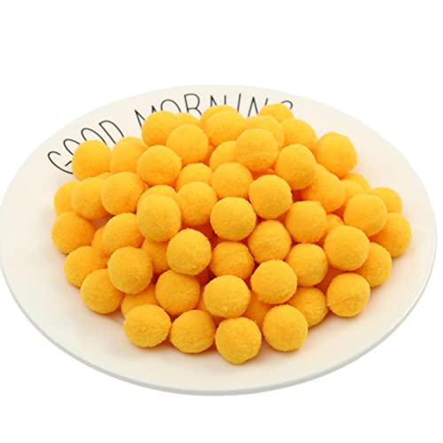 1000 Stück 1 CM Pompons Zum Basteln Bunte Pompom Pompons Pom Pom BäLle Flauschigen PlüSch BäLle Bunt Mini Pompons Kleine Pompons In Verschiedenen Farben Craft Pom Poms (Nr. 18 Golden) von JekyTMP