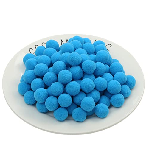 JekyTMP 1000 Stück 15mm Pompons Zum Basteln Pom Pom BäLle Bunte Pompom Pompons Flauschigen PlüSch BäLle Bunt Mini Pompons BäLle Flauschigen Craft Pom Pom Bunte Flauschige Pompon (Nr. 35 Smaragdblau) von JekyTMP