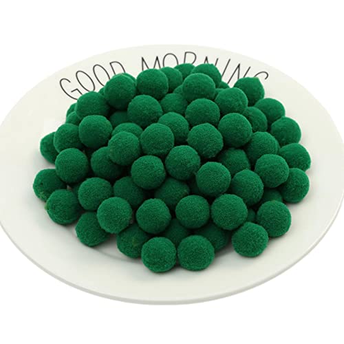 JekyTMP 200 Stück 1 cm Pompons Zum Basteln Bunte Pompom Pompons Pom Pom BäLle Flauschigen PlüSch BäLle Bunt Mini Pompons Kleine Pompons Craft Pom Poms (Nr. 40 Dunkelgrün) von JekyTMP