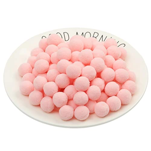 JekyTMP 300 Stück 20mm Pompons Zum Basteln Flauschigen PlüSch BäLle Pom Pom BäLle Bunte Pompom Pompon Bunt Mini Pompons BäLle Flauschigen Craft Pom Poms Bunte Flauschige Pompon (Nr. 19 Korean Pink) von JekyTMP