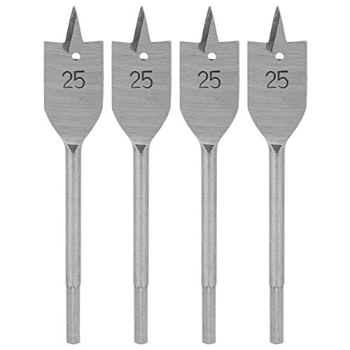 4Pcs Spaten Bohrer Set, 25mm Flacher Holzbohrer, Kohlenstoffstahl Paddel Flache Bits Holzbearbeitung Lochöffner DIY Bohrwerkzeuge von Jenngaoo