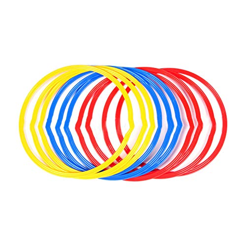 Jenngaoo Fußballtrainingsringe, 6PCS Multicolor Sporttrainingsgeschwindigkeiten Ring Fußball für Kontrollgeschwindigkeiten Beweglichkeitstrainingsfähigkeiten - 16" Durchmesser von Jenngaoo