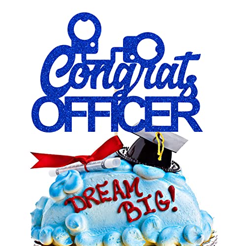 Congrats Officer Cake Topper, Future Police Officer, Congrats Grade Decorations Blue von Jenrtvis