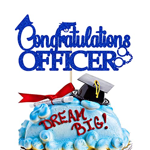 Congratulation Officer Cake Topper, Future Police Officer, Congrats Grade Decorations Blue von Jenrtvis