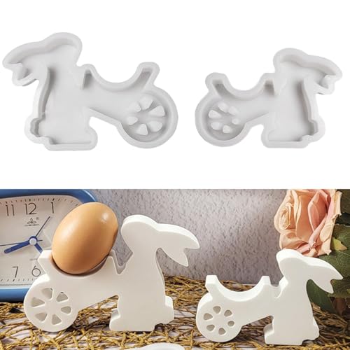 Gießform Hase Kerzenformen zum Gießen, Silikonformen Gießformen Ostern Silikonform Osternhase Kerzen Formen Silikon Gießformen Silikon Ostern Silikonform Frühling Giessformen Silikon für Handwerk (B) von Jenshhch