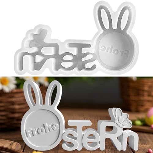 Gießform Hase Kerzenformen zum Gießen, Silikonformen Gießformen Ostern Silikonform Osternhase Kerzen Formen Silikon Gießformen Silikon Ostern Silikonform Frühling Giessformen Silikon für Handwerk (F) von Jenshhch