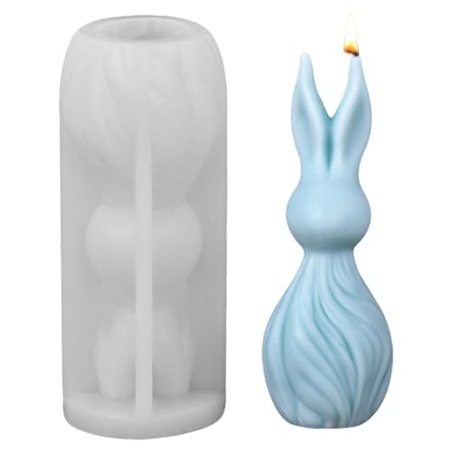 Silikonform Osternhase, Silikonformen Gießformen Ostern Hase Gießformen Silikon 3D Osternhasen Giessformen Silikon Gießform Frühling Kerzenformen Zum Gießen für DIY Ostergeschenke (G) von Jenshhch