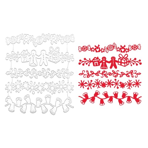 Stanzschablone Weihnachten, 2024 Neue Metall Schneiden Sterben Und Stempel Set, Stanzschablone Neuheiten 2024 Weihnachten, Stanzformen Weihnachten für DIY Weihnachtsdeko Handwerk (Weihnachtsdeko) von Jenshhch