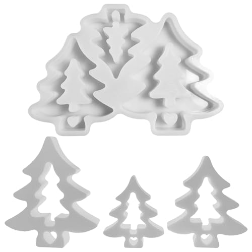 Weihnachtsbaum Silikonformen Gießformen Weihnachten, Gießformen Silikon Weihnachten Baum, Silikonform Weihnachtsbaum Kerzenformen zum Gießen, Giessformen Silikon für DIY Weihnachten Handwerk (02) von Jenshhch