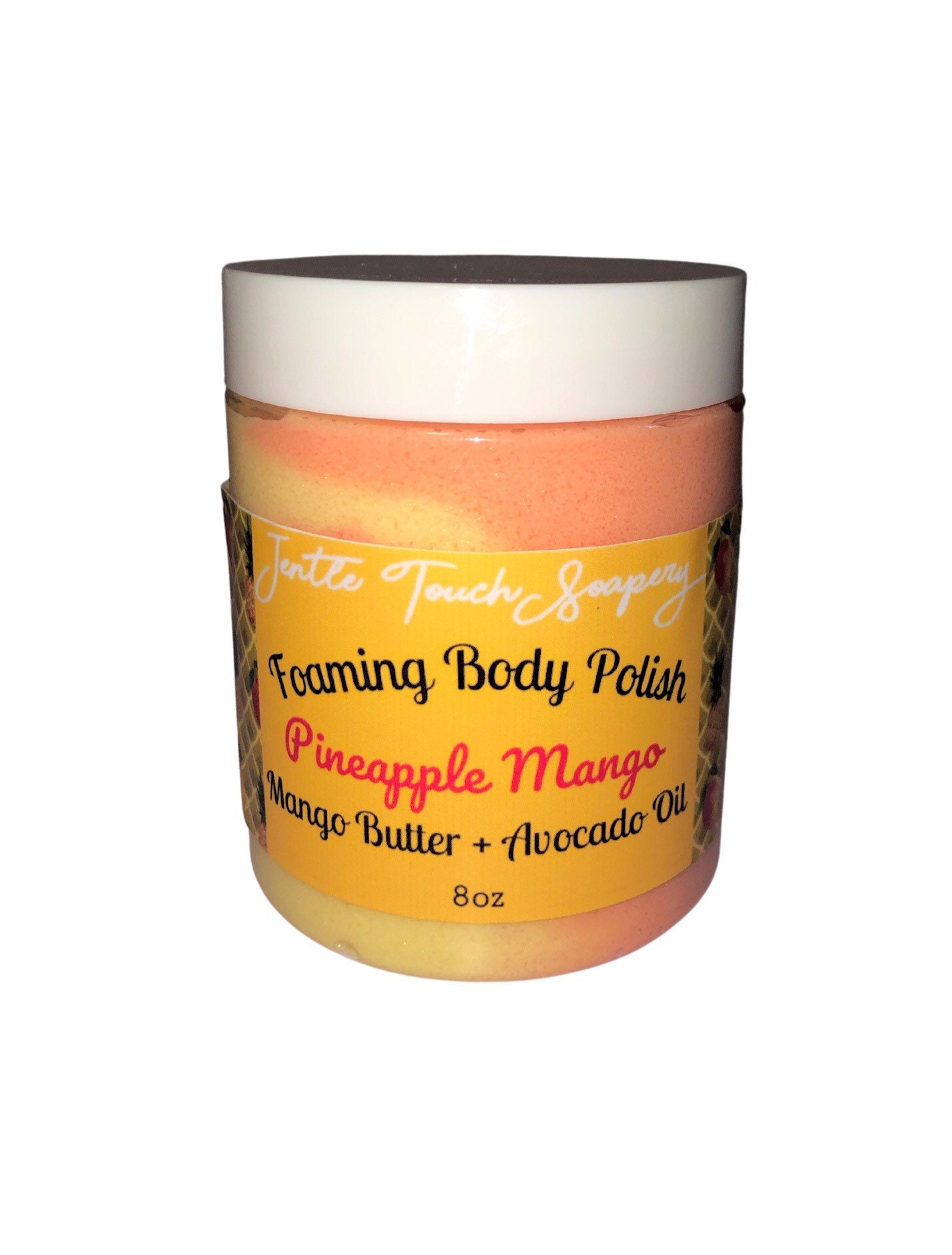 Schwarze Ananas Mango-Whipped Seife Zuckerpeeling-Duftig Feuchtigkeitsspendend - Schäumende Körperpolitur-Peeling-Peeling von Jentletouchsoapery