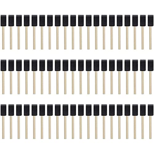 100pcs Schaumstoffbürste, Schwamm Holzgriff Pinsel, Schaumstofffarbe von Jeorywoet