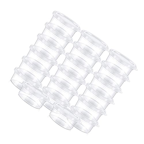 Jeorywoet 20 PCs leckere transparente Schleimbehälter Schaumkugeln Aufbewahrungsbox Plastik -Schleim -Organisatoren mit Deckel, von Jeorywoet