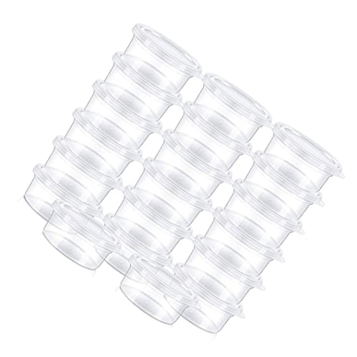 Jeorywoet 20 PCs und Leckquerschnitt transparente Behälter Schaumkugeln Storage Box Plastikorganisatoren mit Deckel, Aufbewahrungsbox von Jeorywoet