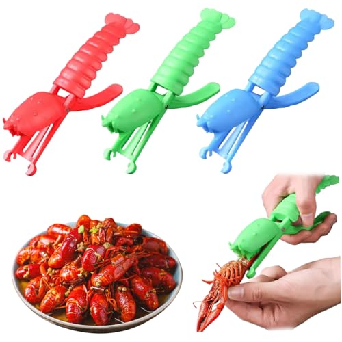 Jeorywoet Shrimp Deveineineineingangwerkzeug 3pcs Crawfish-förmige Handheld-Garnelenschäler 3 farbheizungsbeständige Kunststoff-Garnelenschäler und Deveiner-Werkzeug von Jeorywoet