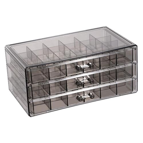 Mädchen Schmuckschatulle, Schmuckschachtel für Frauen 72 Kleine Fach 9,5x5.3x4,3 Zoll Schmuckschachtel 3-layer transparente Schubladen-nicht-Schlupf-Schmuck Organizer für Ohrring, Ring, Juwelierorgan von Jeorywoet