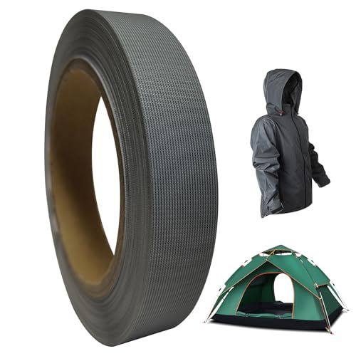 Stoff Reparaturband, 20 mm x 5 m langes Fabrik -Reparaturband für Kleidung, wasserdichte Klebstoff -Fabrik -Reparaturfleck, weiche Stoffflecken für Außenhose Regenmantel, Grau, Fabrik Reparaturband von Jeorywoet