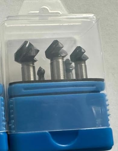 Jerax tools Externes Anfaswerkzeug-Set, 5 Stück (1/4, 3/8, 1/2, 5/8, 3/4 Zoll), Wolframkarbid-Entgratungs-Fasenwerkzeug-Bohrer von Jerax tools