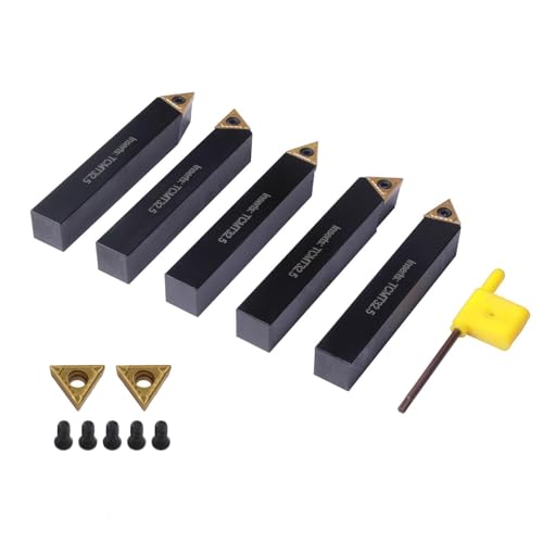 Jerax tools Oal Drehwerkzeug-Set mit TCMT-Hartmetall-Einsätzen, 1,6 cm, 5-teilig von Jerax tools