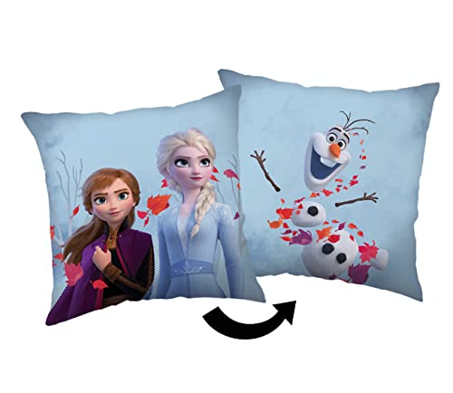 Jerry Fabrics Frozen 2 Anna ELSA Olaf Kissen Kuschelkissen Dekokissen 40 x 40 cm von Jerry Fabrics