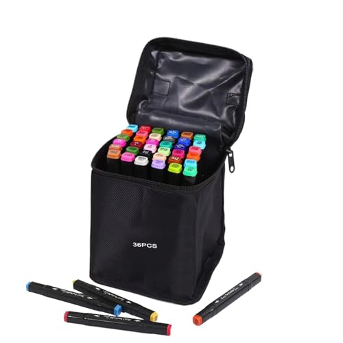 Coloring Art Markers | Journal Sketching Markers | Permanent Coloring Marker | Double Tip Drawing Pens | Brush Tip Art Marker | Convenient Carrying Case for a Wide Range of Artistic Activities von Jeruytgh