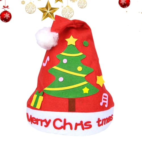 Jeruytgh Hat Making Supplies | Christmas Hat Making | Festive Hat Making | Christmas Ornaments | Christmas Decor | Children Christmas Hat Kit Holiday Craft Supplies for Home Kindergarten Nursery von Jeruytgh