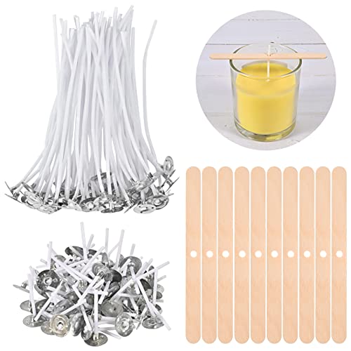 Jewan Kerzendocht Dochte für Kerzen Gießen 210 Stücke Kerzen Wicks für Kerzen, Kerzendochte für Kerzen Selber Machen Set Smokeless Candle Docks für DIY Kerzen Machen, Zwei Längen (10/2.6 cm) von Jewan