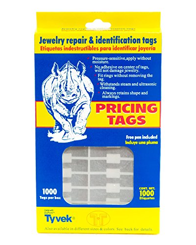 Jewelry Price Tags - Rectangle Silver (1000-Pcs) Jewelry Display by Jewelry Displays & Boxes von Jewelry Displays & Boxes