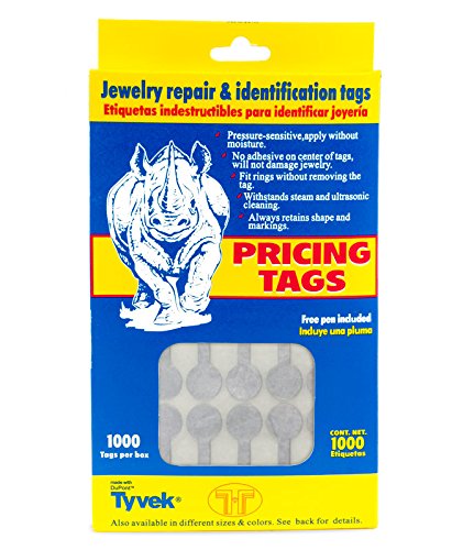 Jewelry Price Tags - Round Silver (1000-Pcs) Jewelry Display by Jewelry Displays & Boxes von Jewelry Displays & Boxes