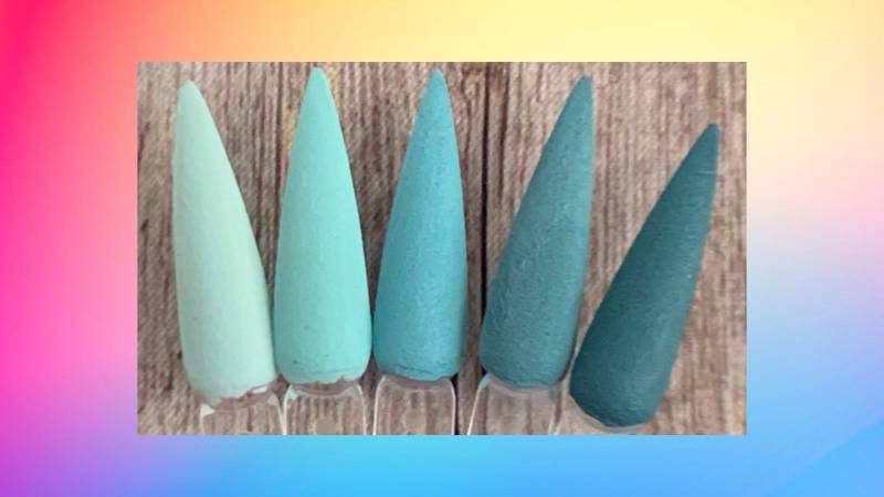 Aqua/Teal Farbverlauf Kollektion Dip Powder von JewelsDips