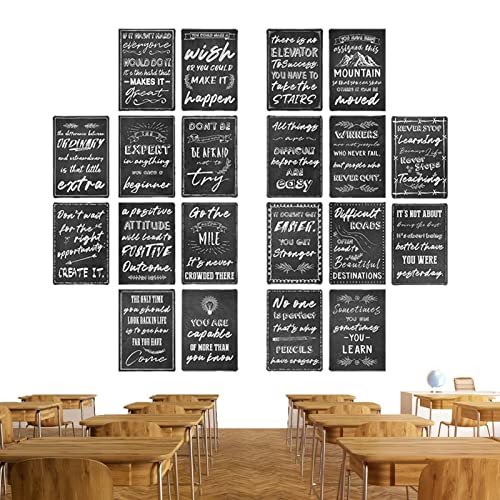 Jextou 2 inspirierende Wandposter für Klassenzimmer, 20 Wachstumsmindset-Banner, inspirierendes Poster, Affirmationskunstposter für Klassenzimmer, Wohnzimmer, Wanddekorationen von Jextou