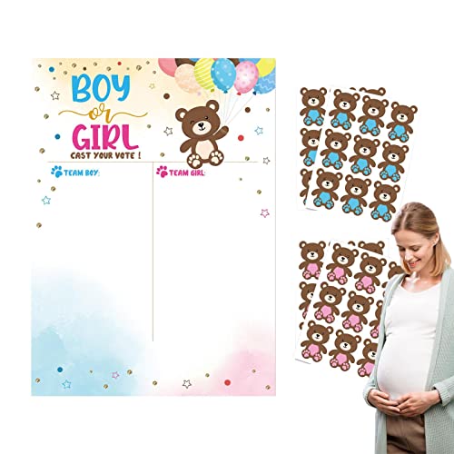 Jextou Gender Reveal Games for , Gender Reveal Voting Game, Baby Shower Photo Props Games Decorations, Gender Reveal Supplies Kit von Jextou