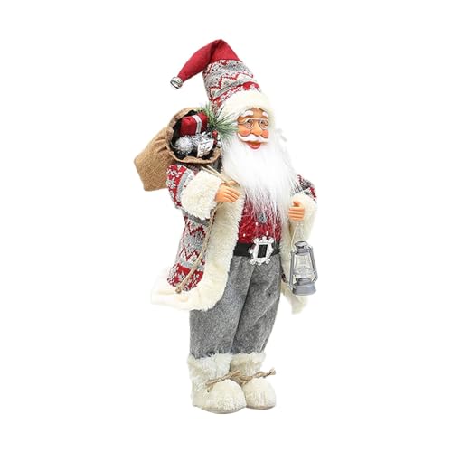 Weihnachtsmann-Figuren – Stehende Weihnachtsmann-Figur – Bauchmuskeln Weihnachtsmann | Weihnachtsmann-Ornament | Unverwechselbare Weihnachtsmann-Figur | Traditioneller Stehender Weihnachtsmann | Weihn von Jextou