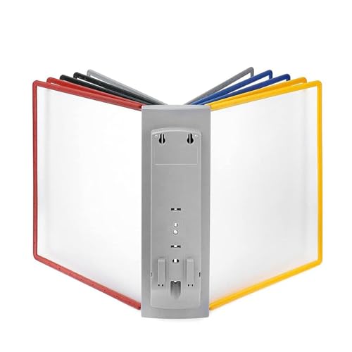 An der Wand montierte Ordneraufbewahrung, Desktop-Flip-Display-Ordner, 20 doppelseitige Farbdisplay-Taschen, Flip-and-Find-Referenzdisplay-Dokumentenhalter, for die Aufbewahrung von A4-Dokumenten im B von JgYiAngBq