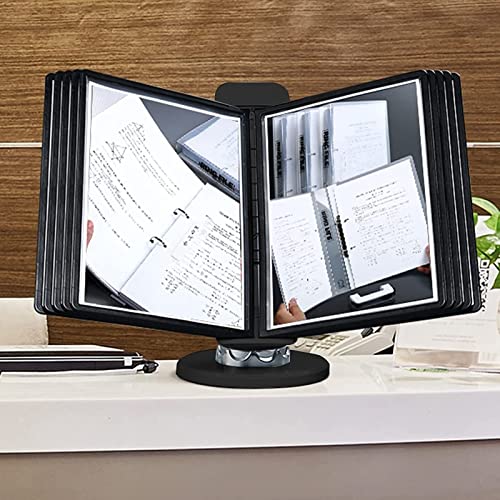 An der Wand montierte Ordneraufbewahrung, Ordner-Flip-Dateihalter, Desktop- oder Wand-Displayständer mit einstellbarer Neigung, A4 10-seitige Aktentaschen, for die Anzeige und Aufbewahrung von A4-Doku von JgYiAngBq