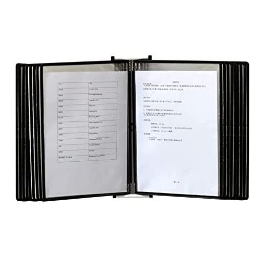 An der Wand montierte Ordneraufbewahrung, Schreibtisch-Referenz-Organizer, Wandmontage, Referenz-Organizer, 20 Seiten, A4-Briefgröße for Büro, Werkstatt, Restaurant, A4-Dokumentenreferenz und -aufbewa von JgYiAngBq