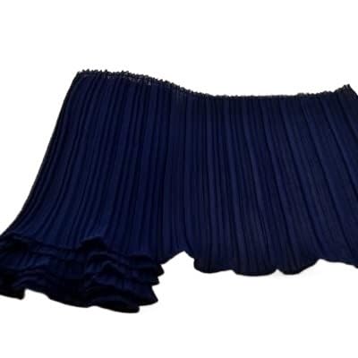 Spitzenbesatz, 3 Yard/Lot, schwarz-weißer Spitzenbesatz, Zopf, plissierter Chiffon, gerüschter Saum, 11–32 cm, for Kleidungsstücke, Röcke, Hochzeitskleider, Stoffzubehör for Nähen.(Navy blue 17cm) von JgYiAngBq