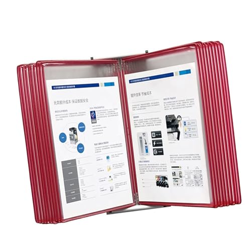 Wandmontierte Ordneraufbewahrung, wandmontierter Flip-File-Halter, Desktop-Flip-Display-Ordner, 20 Display-Fächer, Briefgröße, for die Anzeige und Aufbewahrung von A4-Dokumenten im Büro/Zuhause, versc von JgYiAngBq