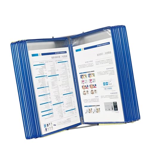 Wandmontierte Ordneraufbewahrung, wandmontierter Flip-File-Halter, Desktop-Flip-Display-Ordner, 20 Display-Fächer, Briefgröße, for die Anzeige und Aufbewahrung von A4-Dokumenten im Büro/Zuhause, versc von JgYiAngBq