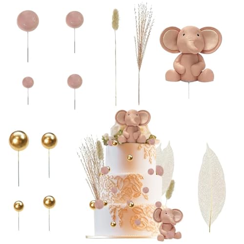 Elefant Tortenaufsatz Tortendeko Kugel Kuchen Toppers Deko Torte Tier Elefant Kuchendekoration für DIY Geburtstag Party Hochzeit Valentinstag von JiNks