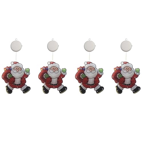 Jialouboo 4 x dekorative Weihnachtslichter, Stimmungslichter, Fensterlichter, Lichterkette, kleine Laternen (F) von Jialouboo