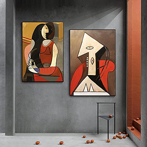 Berühmte Picasso Leinwand Gemälde für Wohnzimmer gerahmte Wandkunst Poster und Drucke Kunst ästhetische Dekoration 40x60cm (16x24in) x2 mit Rahmen von Jianghu Art