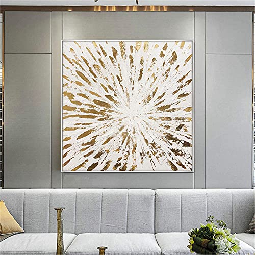 Home Moderne Große Größe Kunstwerk Wand Blume Leinwand Kunst Abstrakte Blume Ölgemälde Leinwand Wandkunst Dekoration 80x80cm (31x31in) Mit Rahmen von Jianghu Art