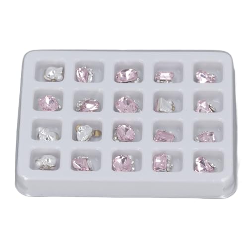 Bildungsnägel, Nägel Nälennestons Luxus -Ornamente 20pcs für Frauen für Aufführungen (PINK) von Jiawu