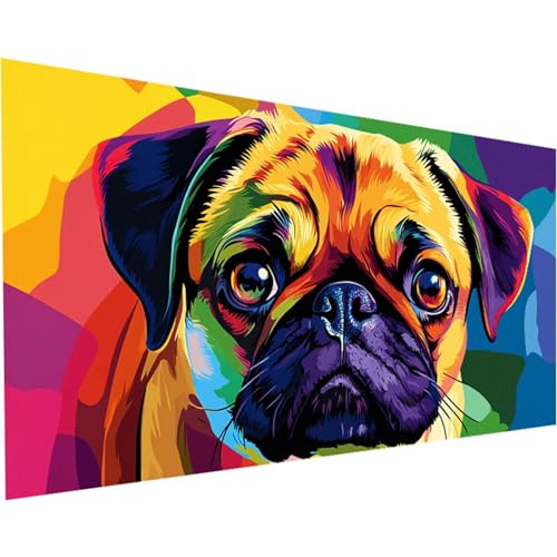 Diamond Painting Erwachsene Hund Diamond Painting XXL 20x40cm Full Drill DIY Farbe Diamant Painting Bilder Perlen Bilder Malerei Mosaikherstellung, für Home Office Wand Dekor Geschenke Mädchen K-157 von Jiaxaong