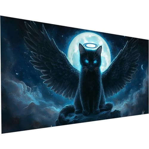 Diamond Painting Erwachsene Katze Diamond Painting XXL 100x200cm Full Drill DIY Tier Diamant Painting Bilder Perlen Bilder Malerei Mosaikherstellung, für Home Office Wand Dekor Geschenke Mädchen K-145 von Jiaxaong