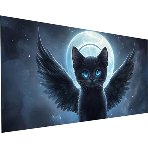 Diamond Painting Erwachsene Tier Diamond Painting XXL 100x200cm Full Drill DIY Katze Diamant Painting Bilder Perlen Bilder Malerei Mosaikherstellung, für Home Office Wand Dekor Geschenke Mädchen K-144 von Jiaxaong