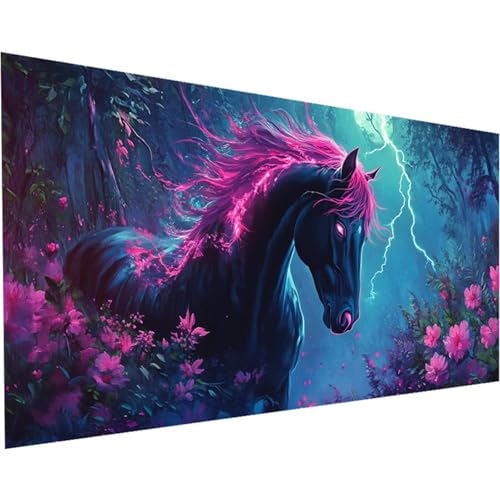 Diamond Painting Erwachsene Tier Diamond Painting XXL 80x160cm Full Drill DIY Horse Diamant Painting Bilder Perlen Bilder Malerei Mosaikherstellung, für Home Office Wand Dekor Geschenke Mädchen K-147 von Jiaxaong